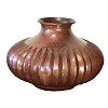 Arts & Crafts Flat Copper Vase