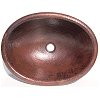 Hammered Oval Bathroom Copper Sink II