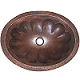 Undermount Hammered Oval Shell Bathroom Copper Sink