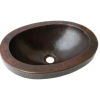 Apron Oval Hammered Bathroom Copper Sink