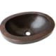 Apron Oval Hammered Bathroom Copper Sink