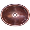 Hammered Oval Fish Bathroom Copper Sink