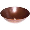 Terra Hammered Round Bathroom Copper Vessel