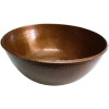 Terra Hammered Round Bathroom Copper Vessel II