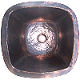 Hammered Squared Bathroom Black Nickel Sink
