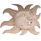 Small Carved Natural Wood Sunface
