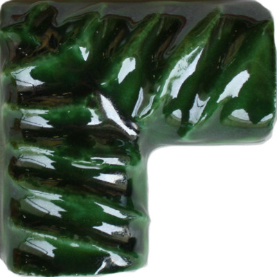 Green Talavera Clay Rope Corner