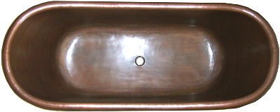 Smooth Copper Bath Tub Details