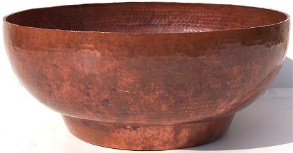 Natural Hammered Copper Bowl