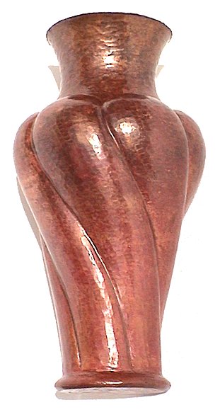 Arts & Crafts Twisted Copper Vase
