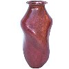 Small Triangular Twisted Hammered Copper Vase