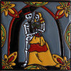 The Wedding. Day-Of-The-Dead Clay Tile