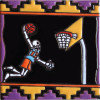 Basketball Player. Day-Of-The-Dead Clay Tile