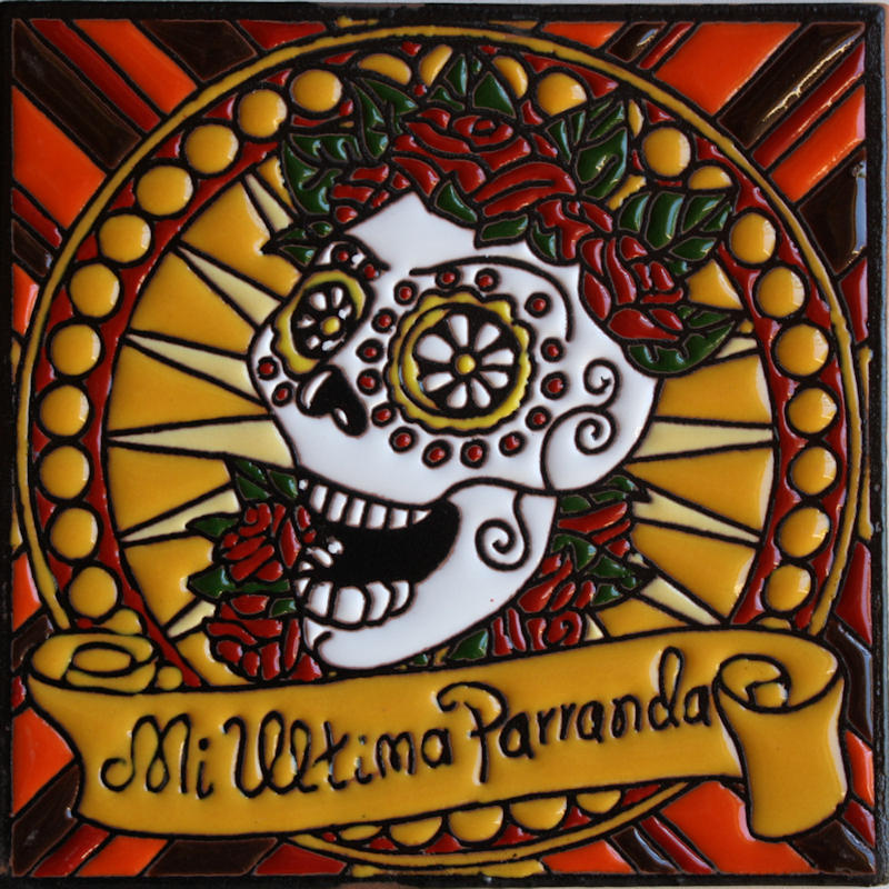 My Last Hangover. Day-Of-The-Dead Clay Tile