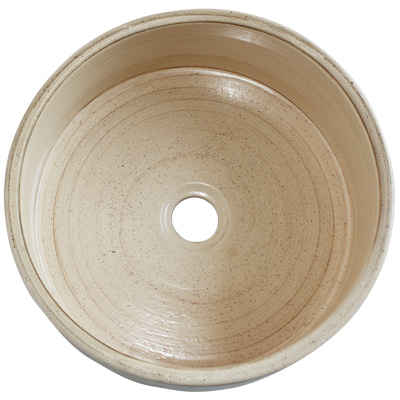 TalaMex Concepcion Fango Ceramic Vessel Sink Close-Up