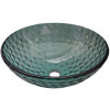 Above Counter Glass Vessel Basin - Clear Green