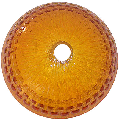 Above Counter Glass Vessel Basin - Amber Details