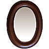 Oval Hammered Copper Mirror