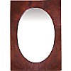 Big Hammered Oval Copper Mirror