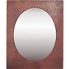 Small Hammered Oval Copper Mirror