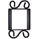 Wrought Iron House Number Frame Bouquet-Blue 1