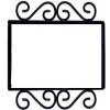 Wrought Iron House Number Frame Colonial 2-Tiles