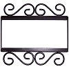 Wrought Iron House Number Frame Colonial 3