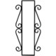 Wrought Iron House Number Vertical Frame Mission 3-Tiles