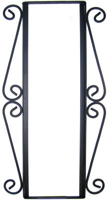 Wrought Iron Vertical House Number Frame Colonial 3-Tiles