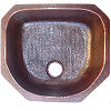 Modern Weathered Undermount Hammered Copper Kitchen Sink