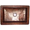 Embossed Farmhouse Hammered Kitchen Copper Sink