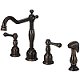 Widespread Oil Rubbed Bronze Two-Handle Kitchen Sink Faucet