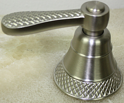 Garden Trellis Brushed Nickel Kitchen Sink Faucet Close-Up