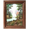 Waterfall. Mexican Oil Painting