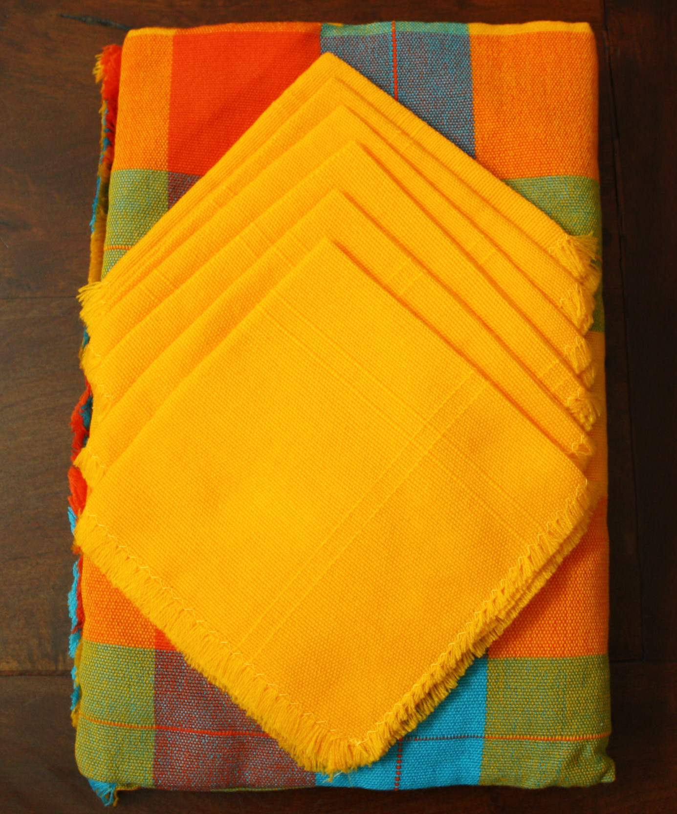 Rectangular Mexican Tablecloth 6 napkins