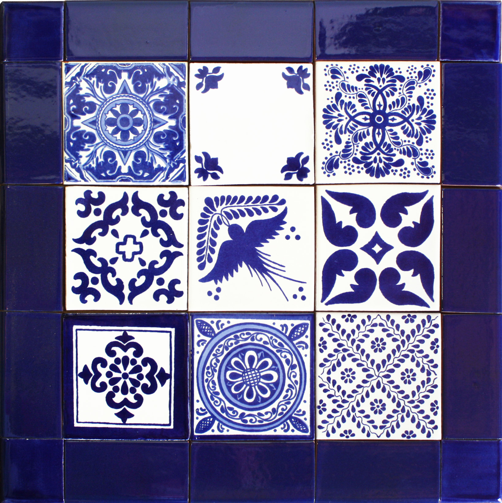 TalaMex Andalucia Mexican Tile Set Backsplash Mural
