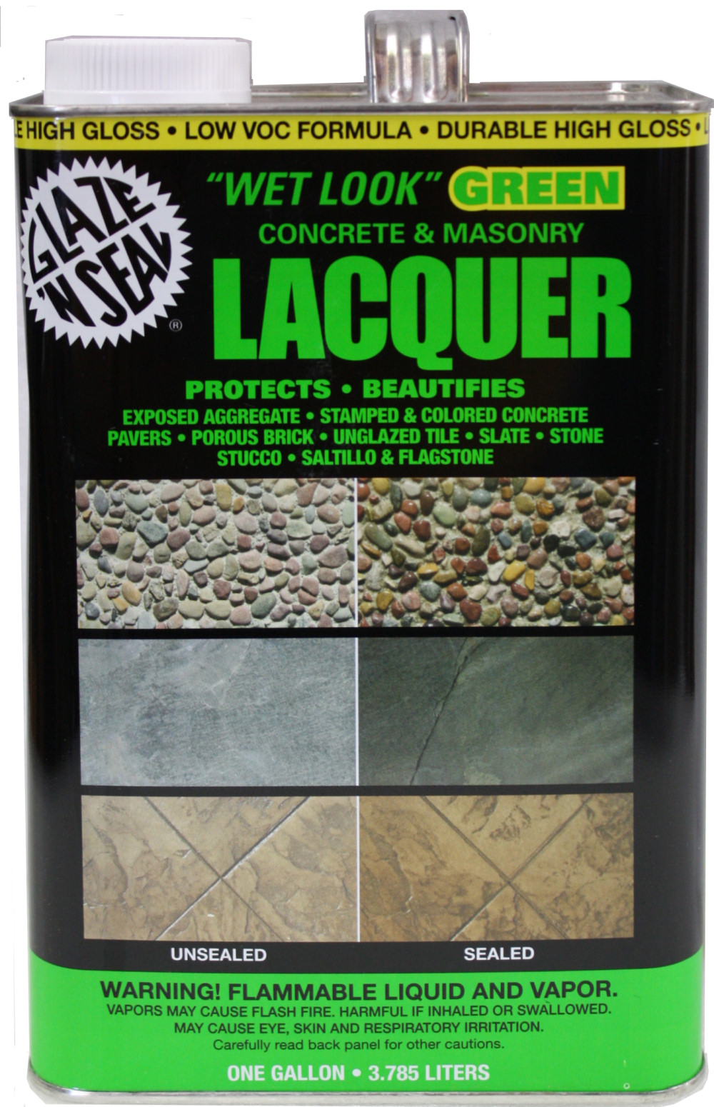Saltillo Mexican Floor Tile Sealer. Glaze N Seal Wet Look Green Lacquer Gal