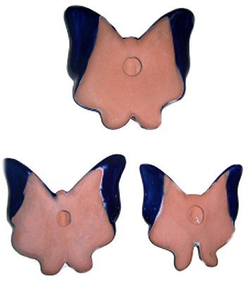 TalaMex Eclipse Talavera Ceramic Butterfly Set (3) Details