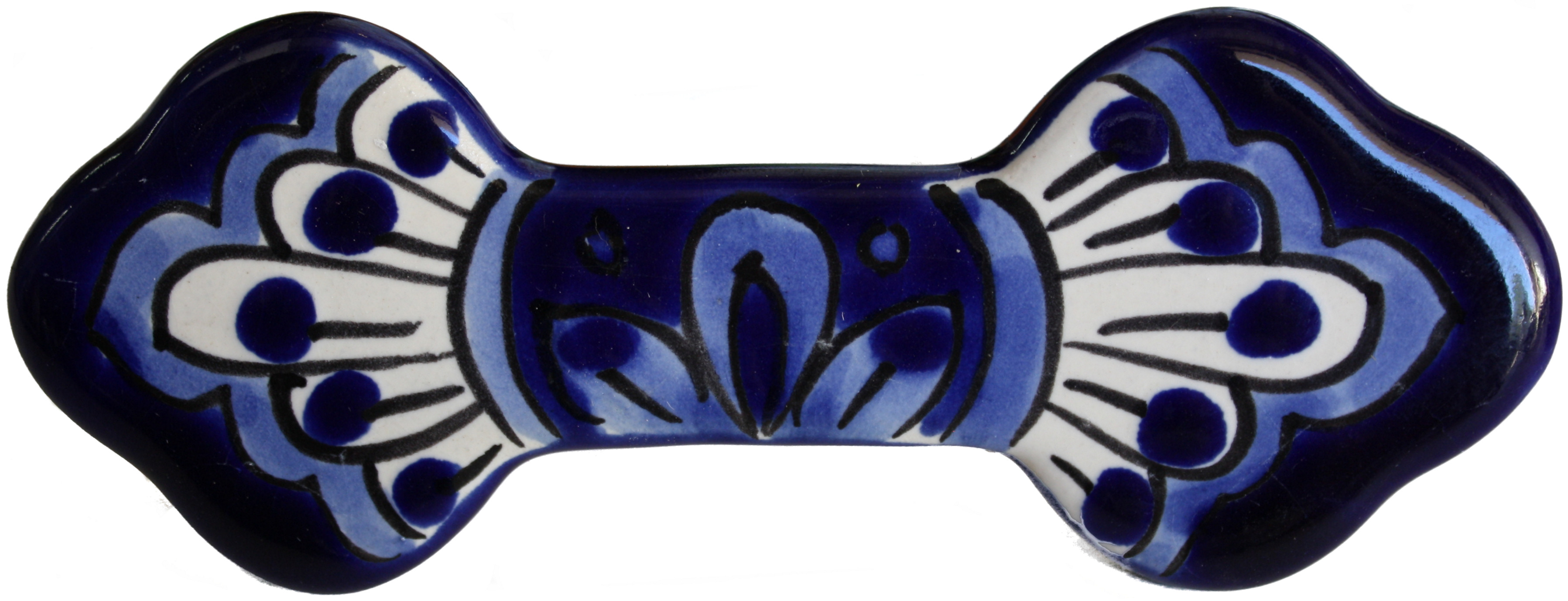 TalaMex Blue Talavera Ceramic Drawer Pull