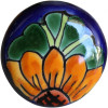 Round Sunflower Talavera Ceramic Drawer Knob