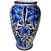 TalaMex Traditional Blue Mermaid Talavera Flower Vase