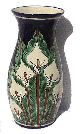 TalaMex Talavera Lily Round Flower Vase