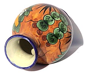Desert Talavera Round Flower Vase Close-Up