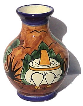 Desert Talavera Round Flower Vase Details