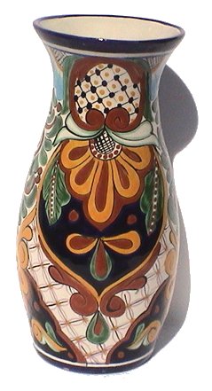 Colorful Talavera Round Flower Vase