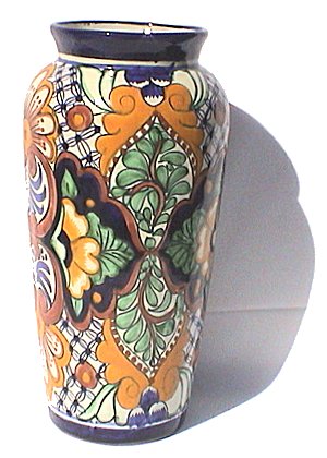 Colorful Talavera Tall Flower Vase