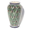 Peacock Mermaid Talavera Flower Vase