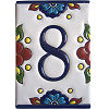 Mexican Talavera Mission Tile House Number Eight