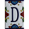 TalaMex Mexican Talavera Mission Tile House Letter D