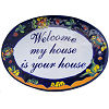 Fish Talavera Ceramic House Plaque. Welcome my house is your house